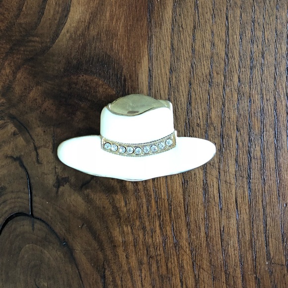 Vintage Rhinestone Cowgirl Hat Pin - Picture 7 of 7